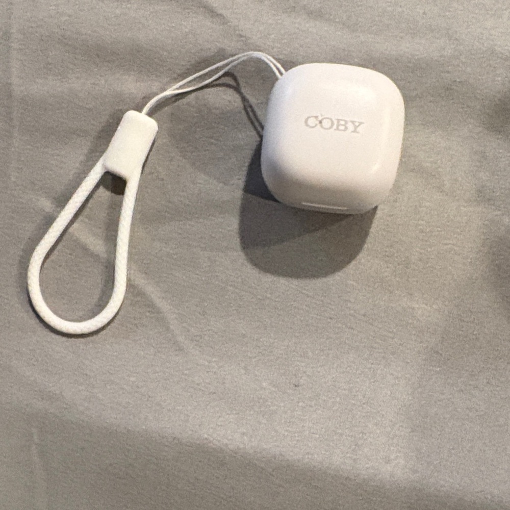 Coby White Earbud Headphones